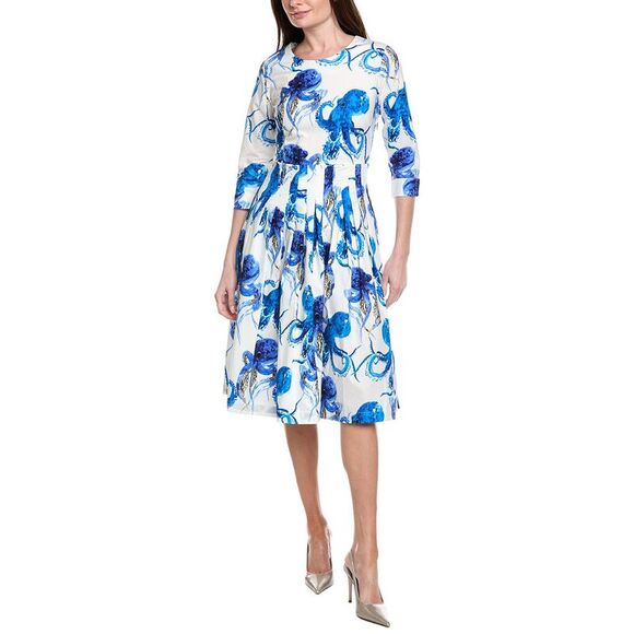 Samantha Sung WomensFlorance A-Line Dress White